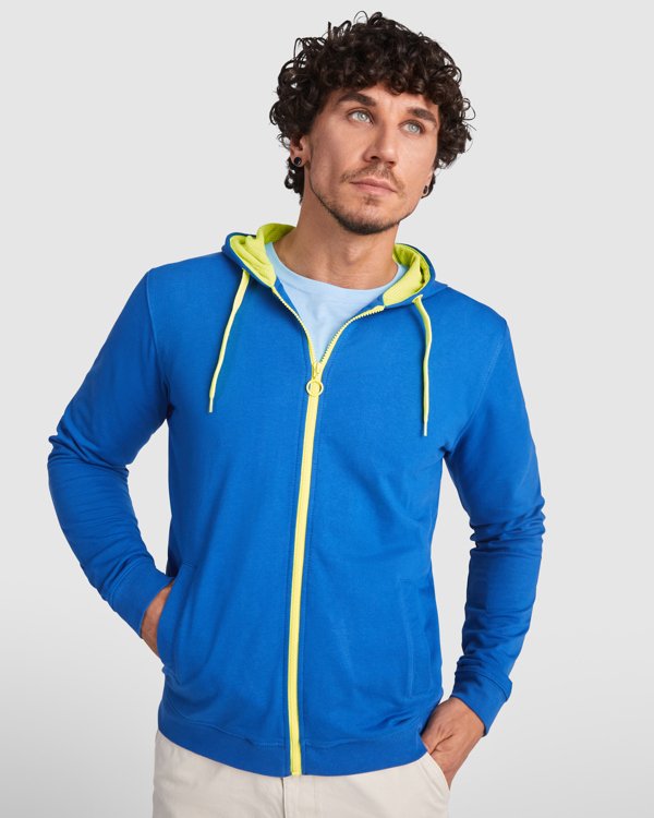 Felpa Con Cappuccio Uomo Premium Vintage 1970 - Blu Royal, Taglia XL - Sols Snake