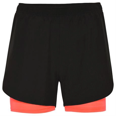 r6655-roly-lanus-pantaloncino-donna-nero-corallo-fluo-3.webp