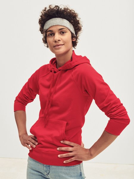 LADIES 80/20 LIGHTWEIGHT HOODED SWEAT