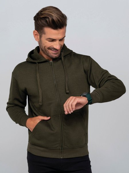 SWEATSHIRT HOODED FULL ZIP SWUAHOOD