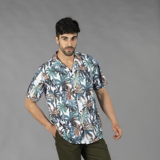 CAMICIA UOMO COLLETO A REVERS HAWAII