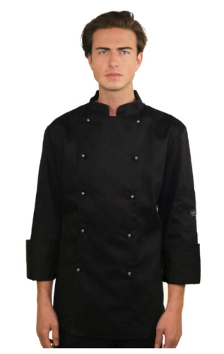 Giacca chef uomo nera  AB060N