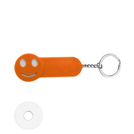 Portachiavi con disco estraibile per carrello spesa SMILE