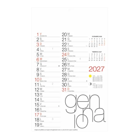 B067 - Calendario Olandese Design