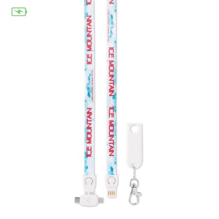 3 in 1 cavo di carica e lanyard per sublimazione.