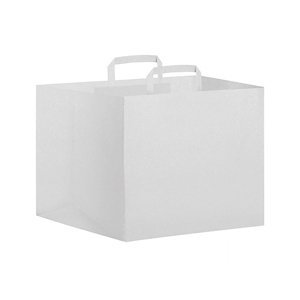 Shopper in carta bianca riciclata 90gr personalizzata cm 32x22x33 TAKE AWAY