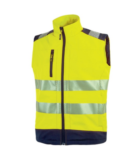 GILET  SOFTSHELL UPOWER - DANY Yellow Fluo