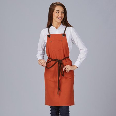 GREMBIULE CON PETTORINA CORDONE INTRECCIATO 88X74