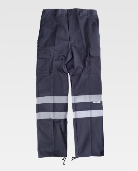 PANTALONI S/ELASTICO RINFORZATI C/BANDE C4016