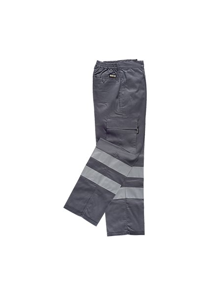 PANTALONE MULTITASCHE BANDE RIFRANGENTI B1447