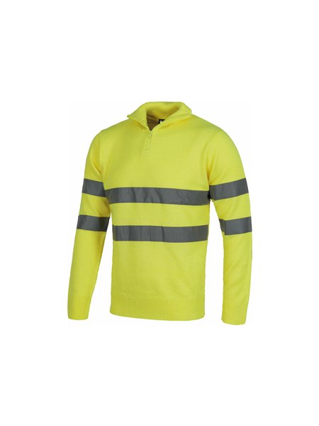 MAGLIONE  MEZZA ZIP ALTA VISIBILITA' C5508