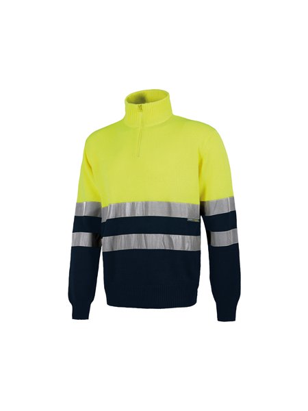 MAGLIONE  MEZZA ZIP ALTA VISIBILITA' C5511