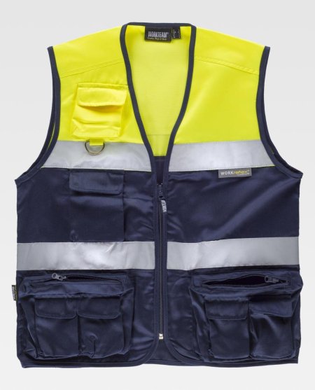 GILET SAFARI MULTITASCHE BICOLORE C4010