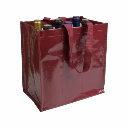 Manduria - Shopper porta bottiglie PP laminato - 27 X 28 X 18 CM