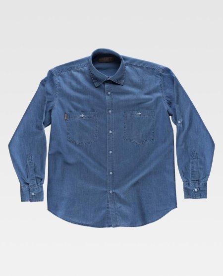 CAMICIA JEANS  UOMO MANICA LUNGA B8700