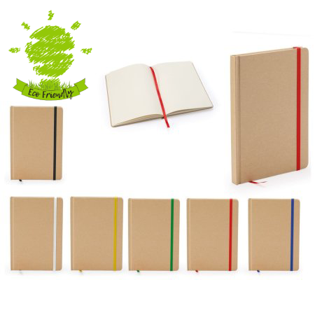 Blocco Note Formato A5 Con Copertina Rigida In Cartone Riciclato - 2093 Righi