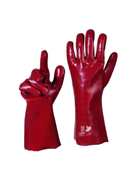 GUANTO PVC ROSSO CM.60