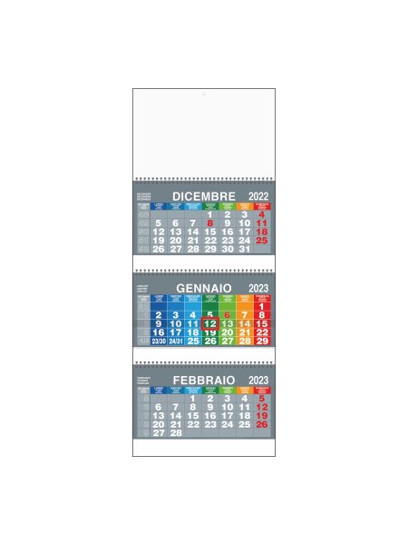 Calendario - Trittico con cursore - F/10 