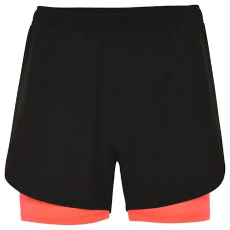 r6655-roly-lanus-pantaloncino-donna-nero-corallo-fluo-3.webp