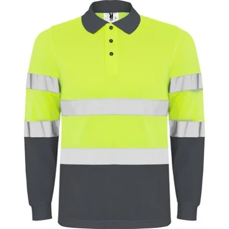 R9306 - Roly Polaris Manica Lunga Polo Uomo Alta Visibilità