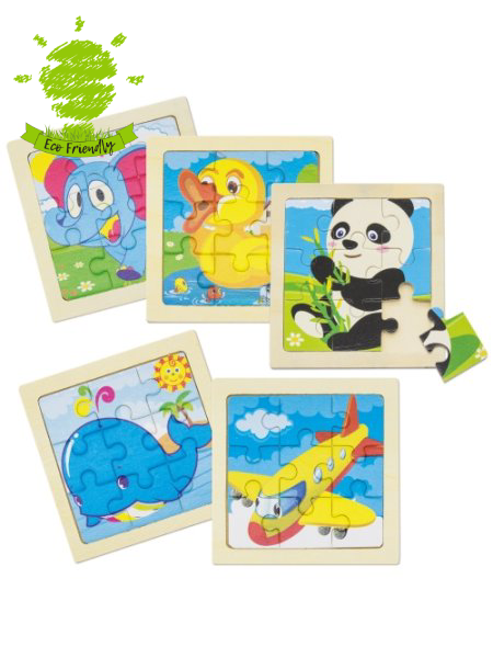 SET DI 5 PUZZLE IN LEGNO JUNIOR