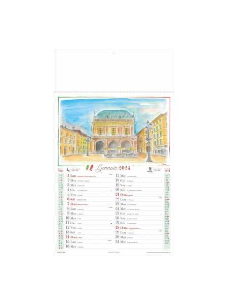 B/33 Calendario Città D'Italia