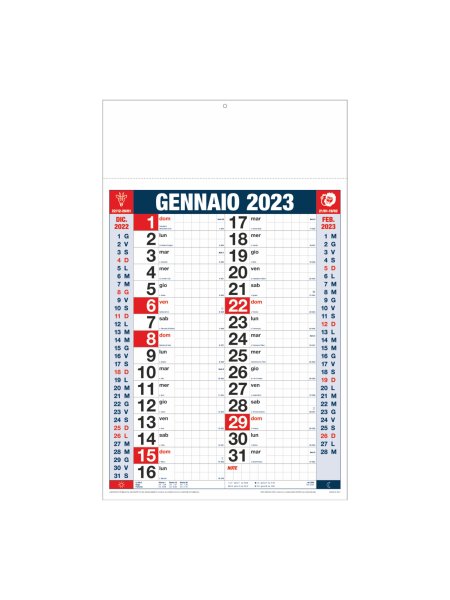 B/63  - CALENDARIO OLANDESE QUADRETTATO